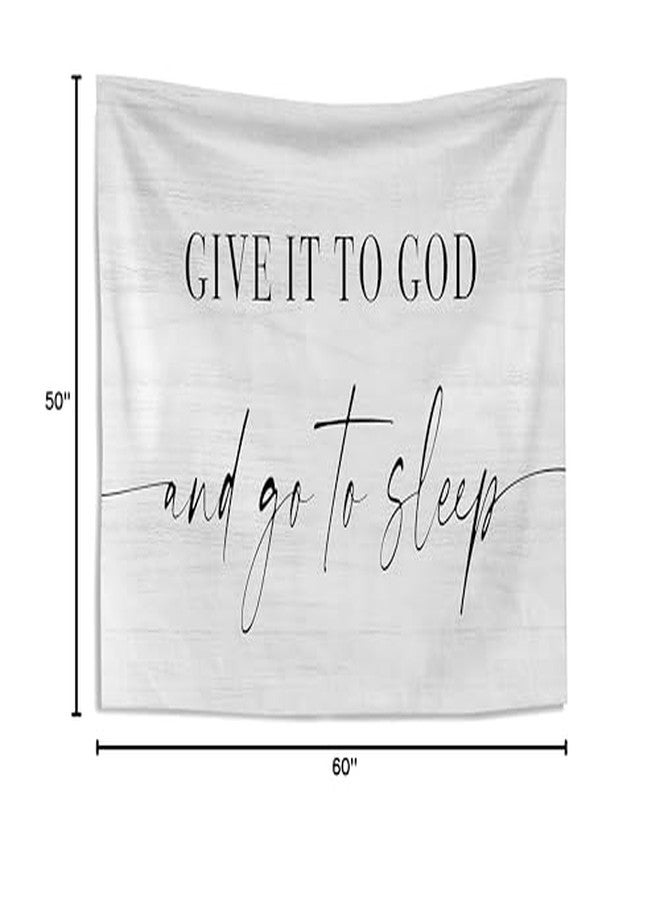 Knibeo Kneibo Give It to God and Go to Sleep Tapestry - Christian Tapestry, Bedroom Tapestry 50x60, Bedroom Decor, Master Bedroom Decor, Guest Room Wall Decor - Image 4